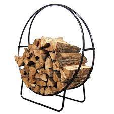 Sunnydaze Outdoor Steel Firewood Log Hoop Rack 40