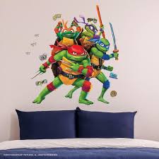 Roommates Teenage Mutant Ninja Turtles Mutant Mayhem Group Giant L Stick Wall Decals Green