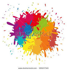 Multi Color Paint Splatter Icon Image