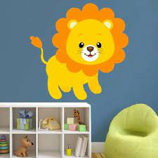 Kids Wall Sticker Lion Happy