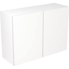 Kitchen Kit 1000 Mm Wall Value Slab Cabinet Unit In Standard Matt White