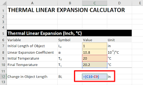Calculate Linear Thermal Expansion