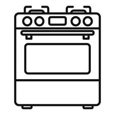 Burner Stove Icon Outline Vector Gas