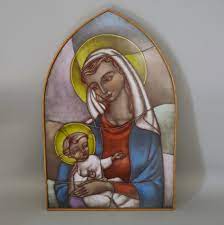 Buy Opaline Glass Icon H37cm Our Lady