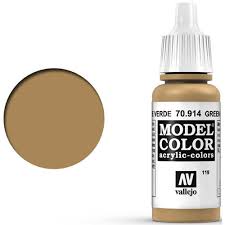 Vallejo Model Color Paint Green Ochre