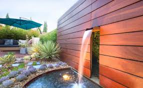 Landscape With Backyard Waterfalls