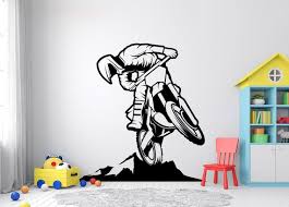 Large Motocross Wall Decal Motorcycle