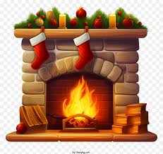 Festive Fireplace With Decorations