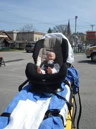 Convertible Carseat On An Ambulance Cot