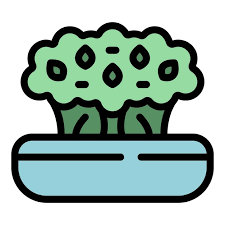 Wall Plant Pot Icon Outline Vector