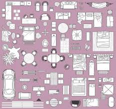 Floor Plan Icons Set For Design