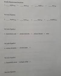 Solved Double Displacement Reactions 1