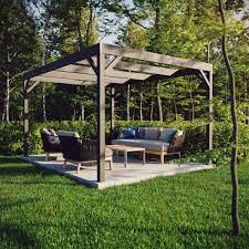 pergola with embedded beams diy plans