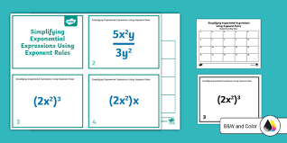 Eighth Grade Simplifying Exponential