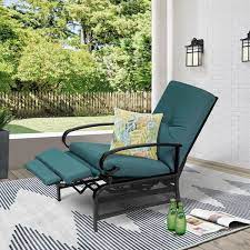 Black Metal Outdoor Recliner