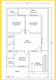 South Facing House Vastu Plan For 1bhk