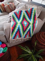 Modern Bohemian Baby Blanket Crochet