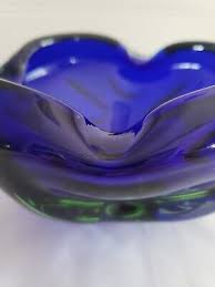 Vintage Murano Cobalt Blue And Green