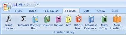 Function Library In Excel 2007