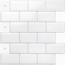 White Subway Tiles Adhesive Wall Tiles