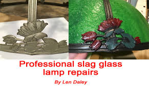 Antique Glass Lamp Repair Below