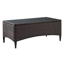 Crosley Kiawah Glass Top Wicker Patio