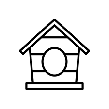 Bird House Icon Vector Design Template