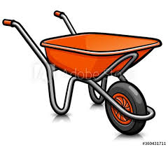 Cartoon Vector Wheelbarrow Icon