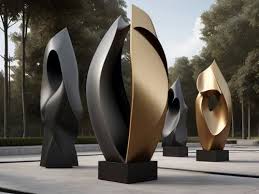 Modern Metal Garden Sculpture For