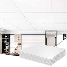 Art3dwallpanels White 2 Ft X 4 Ft Decorative Smooth Pvc Drop Ceiling Tile 80 Sq Ft Case