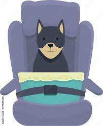 Dog Seat Icon Cartoon Vector Car
