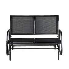 2 Person Metal Outdoor Glider Bench