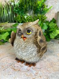 Hilarious Handmade Resin Owl Figurine