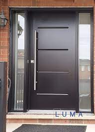 Modern Black Steel Entry Door Luma