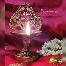 Golden Brass Indian Diwali Oil Lamp