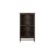 Shelf Standard Bookcase With Glass Door