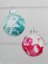 Gorgeous Marbled Ornaments