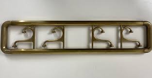 Art Deco Style Brass Coat Rack With
