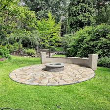16 Ft Modern Circular Paver Patio And