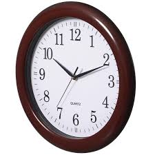 Brown Round Wall Clock For Living Room