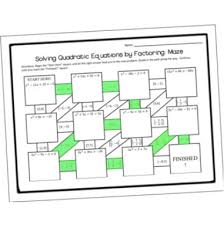 Solving Quadratic Equations Factoring