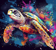 Premium Photo A Colorful Turtle With
