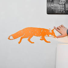 Orange Fox Wall Art Black Country