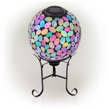 Pink Glass Mosaic Gazing Globe