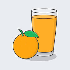 Vector Orange Juice With Fruit