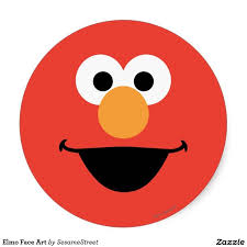 Elmo Face Art Classic Round Sticker