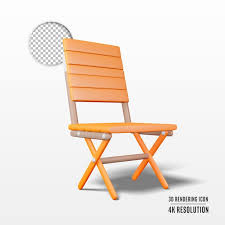 3d Render Ilration Chair Isolated Icon