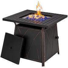 Metal Gas Fire Pit Table