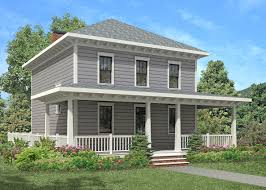 Four Square House Plan With Wraparound