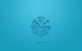 Snowflake 3d Icon Blue Background 3d